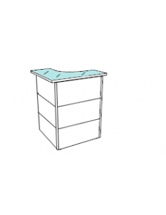 Mostrador de esquina modelo Zeus