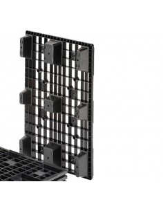 Palet de plástico 1200x800 mm. rejillado, encajable