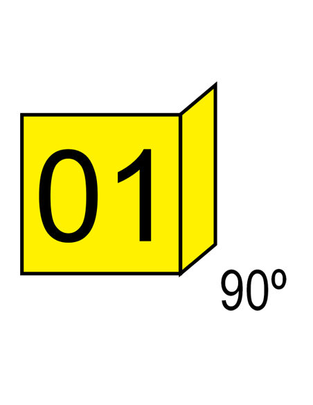 Banderola para señalización de estantería a doble cara