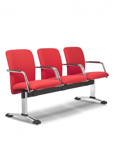 Bancada de respaldo alto para sala de espera