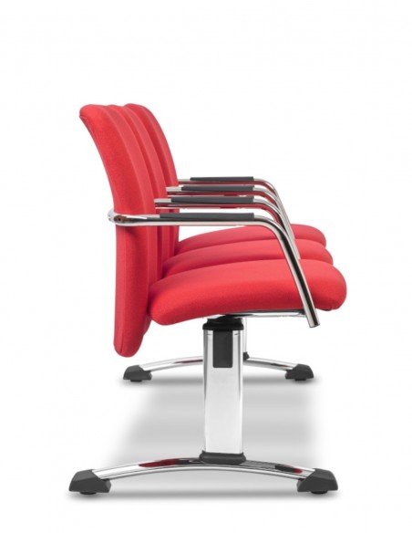 Bancada de respaldo alto para sala de espera