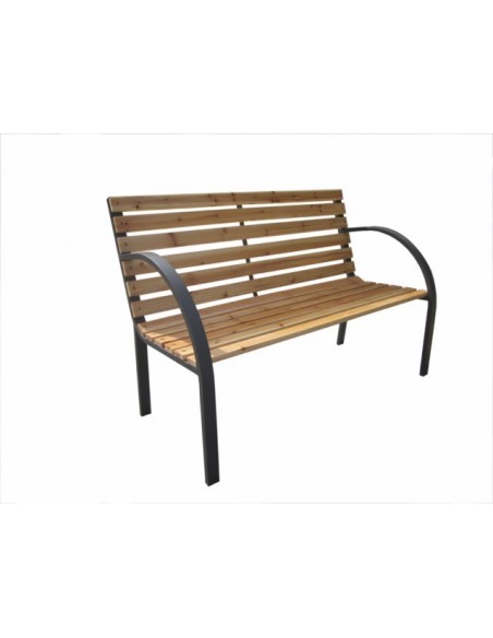 Banco de lamas de madera para jardín