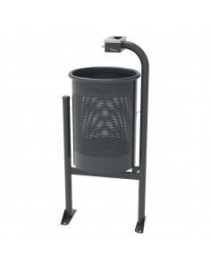 Papelera para exterior circular de 60 litros