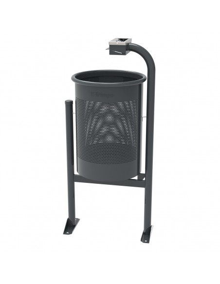 Papelera para exterior circular de 60 litros
