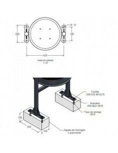 Papelera para exterior circular de 60 litros