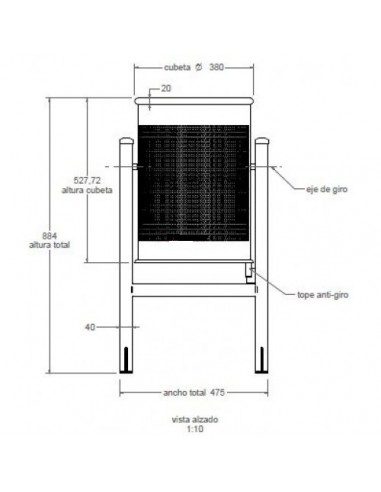 Papelera para exterior circular de 60...