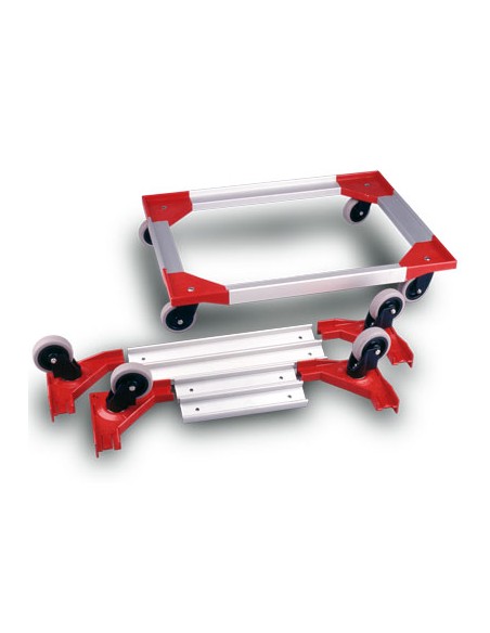 Base rodante de aluminio para alimentación y sanitario