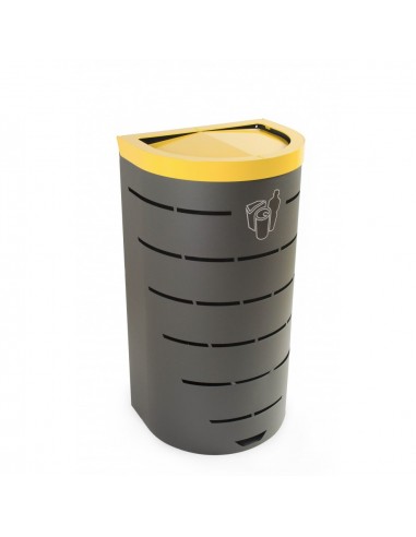 Papelera en acero galvanizado