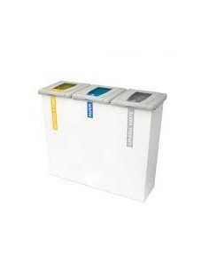 Papelera selectiva económica para tres residuos