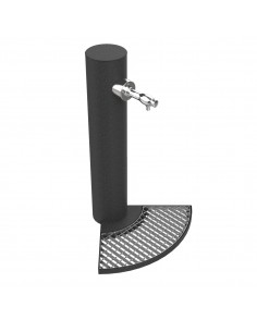 Fuente cilíndrica con grifo...