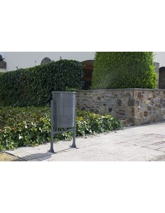 Papelera para exterior circular con antivuelco