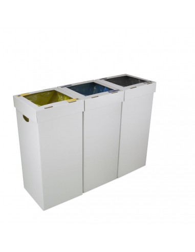 Papelera selectiva plegable de cartón...