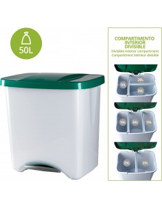 Cubo de basura de gran capacidad para cocinas