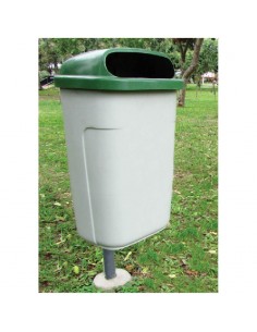 Papelera de plástico con tapa