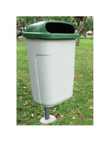 Papelera de plástico con tapa