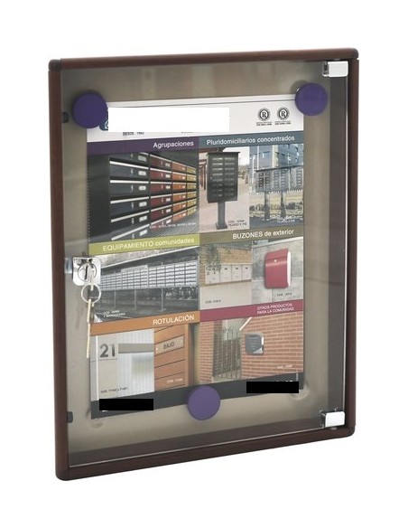 Tablón de anuncios con fondo magnético