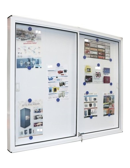 Vitrina metálica de puertas correderas