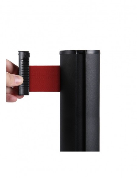 Poste delimitador con cinta extensible