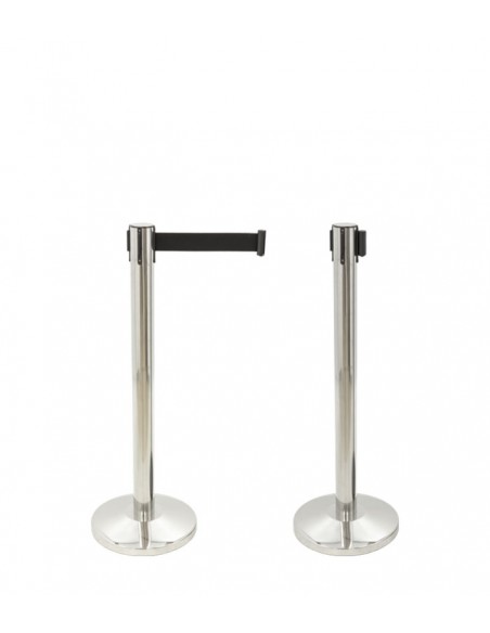 Postes separadores color plateado