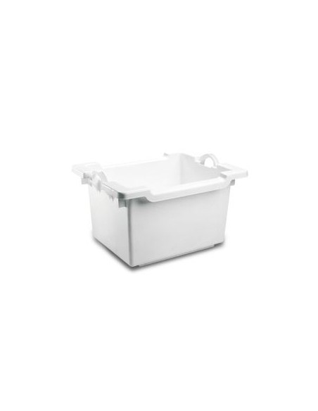 Cubeta apilable y encajable de 770 x 595 x 425 mm.
