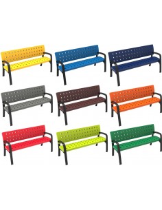 Banco de colores en polipropileno para exterior