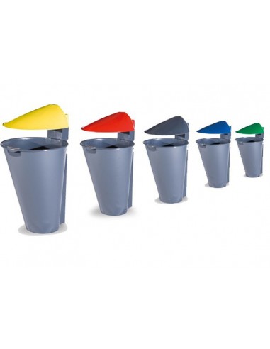 Papelera para pared en polietileno...