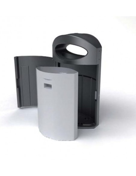 Papelera plástico gran capacidad color negro