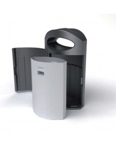 Papelera de plástico para exterior gran capacidad