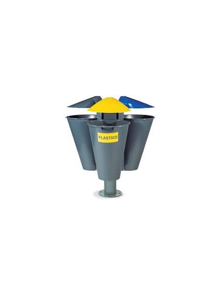 Papelera para pared en polietileno con tapa