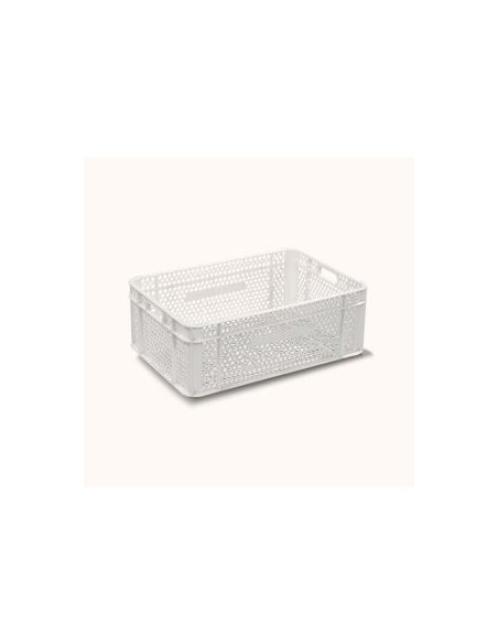 Caja rejillada apilable de 560 x 375 x 224 mm.