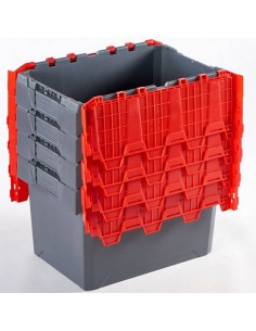 Caja plegable Plástico Gris 400x600 40Litros Fondo reforzado