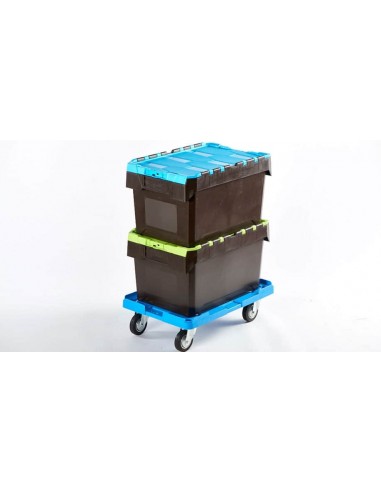 Caja de plástico con tapa integrada...