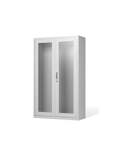 Armario metálico con puertas de metacrilato