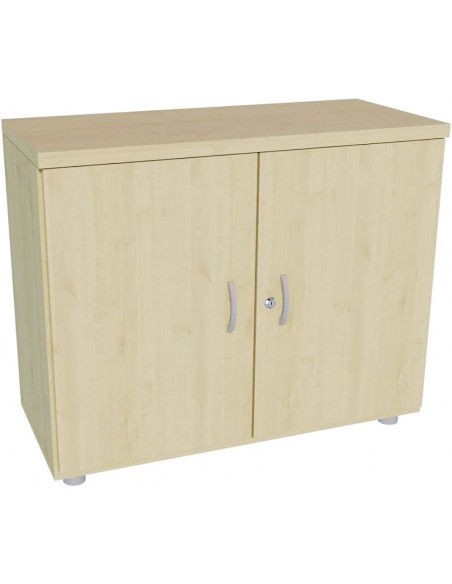 Librería baja con puertas y estante