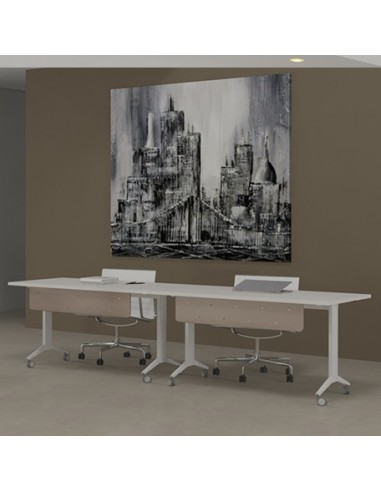 Mesa con ruedas plegable