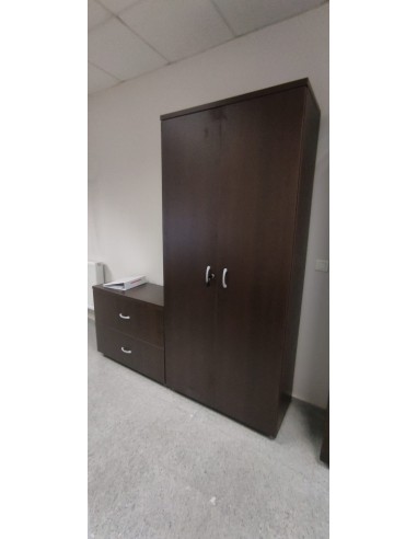 Librería baja con dos cajones de archivo