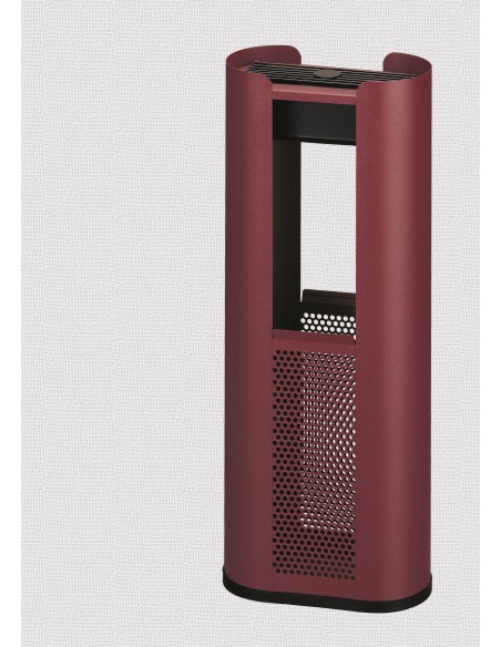 Papelera con cenicero metálico