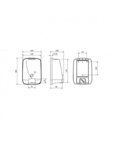 Dosificador de jabón en acero inoxidable