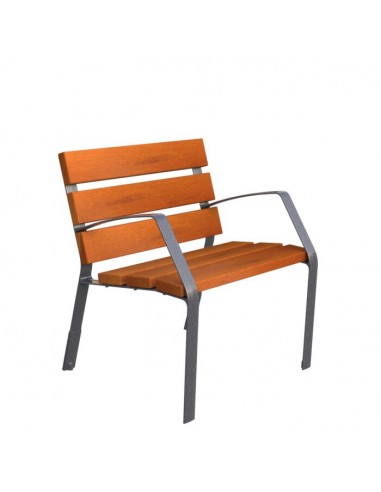 Banco tipo silla de madera tropical para exterior