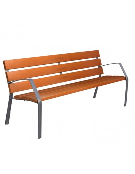 Banco de exterior de madera tropical