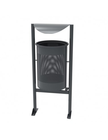 Papelera para exterior circular de 60...