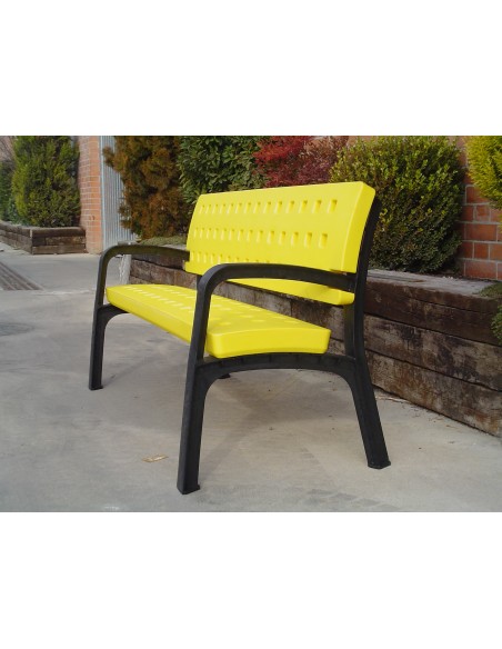 Banco de colores en polipropileno para exterior