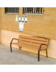 Banco de madera técnica para exterior