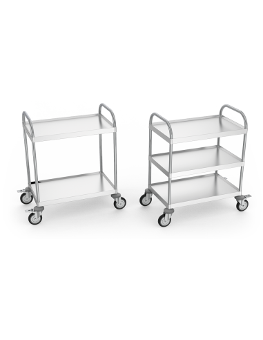 Carro de acero inoxidable con 2...