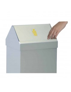 Papelera metálica con tapa... 2