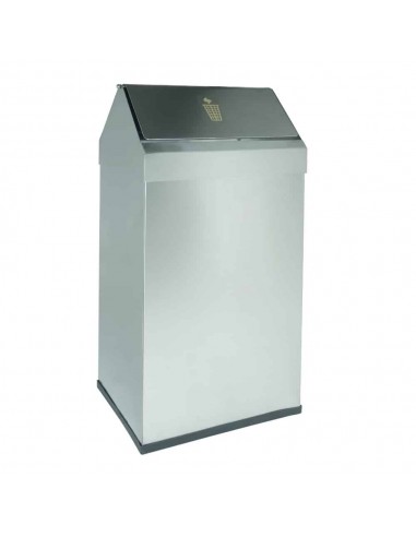 Papelera metálica con tapa vaiven