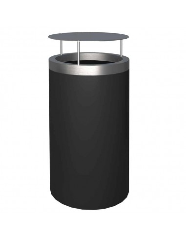 Papelera para exteriores con tapa y...