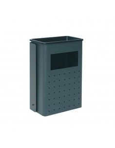 Papelera con cenicero a pared