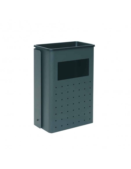 Papelera con cenicero a pared