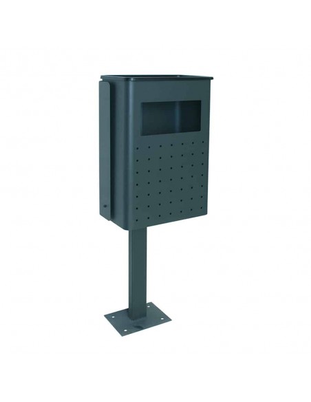 Papelera cenicero con poste